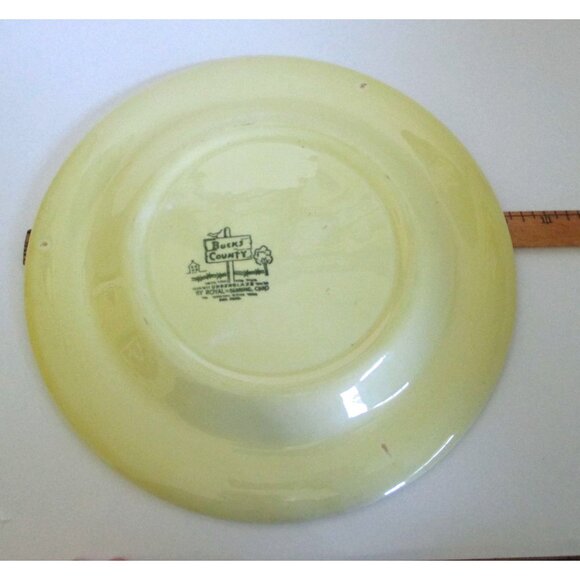 2 Royal Bucks County Dinner Plates - Vintage Farm Farmhouse Scene - Picture 4 of 5